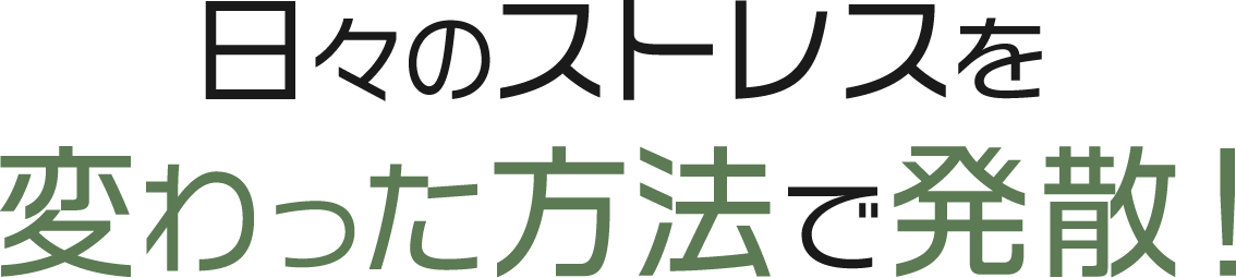 日々のストレスを変わった方法で発散！